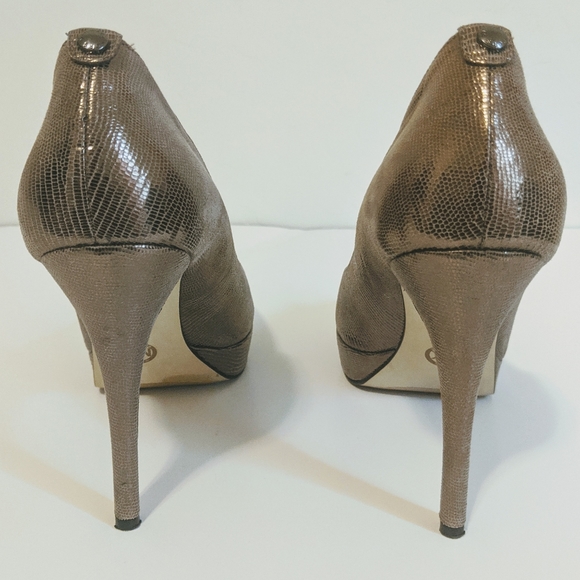 Michael Michael Kors platform peeptoe heels SZ 9.5 - Picture 3 of 8